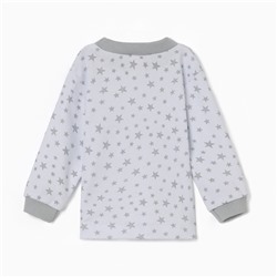 Лонгслив для мальчика, рост 68 см, серые звёзды