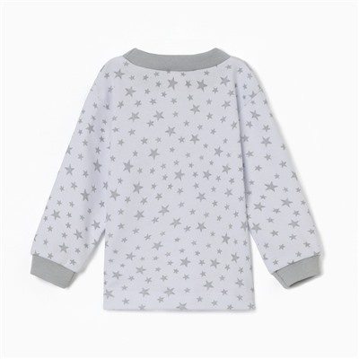 Лонгслив для мальчика, рост 68 см, серые звёзды