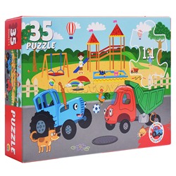 Пазлы 35 "Синий трактор"