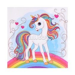 Набор посуды одноразовой "Сказочный единорог" салфетки (20 шт.)
