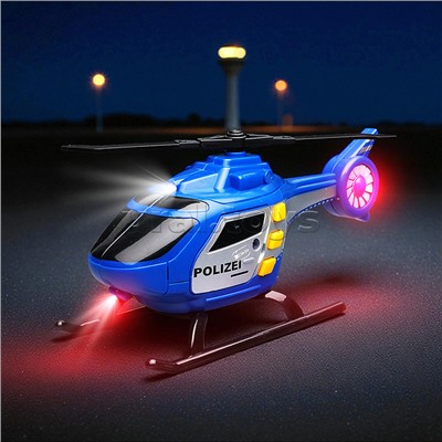 Вертолет "Полиция" 1:32 (свет, звук) в коробке