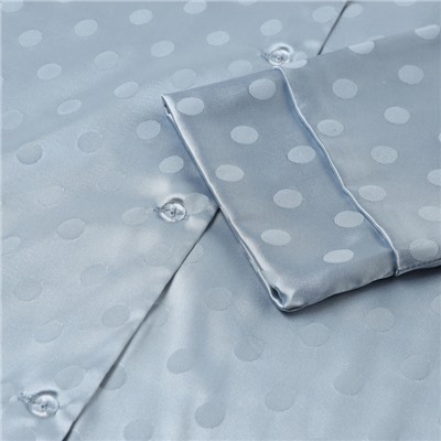 Пижама женская (рубашка, брюки) KAFTAN «Горох», голубая, размер 44-46