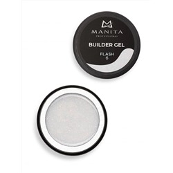 MANITA Гель моделирующий для ногтей с хлопьями юки / Builder Gel Flash №06, 15 мл 28223