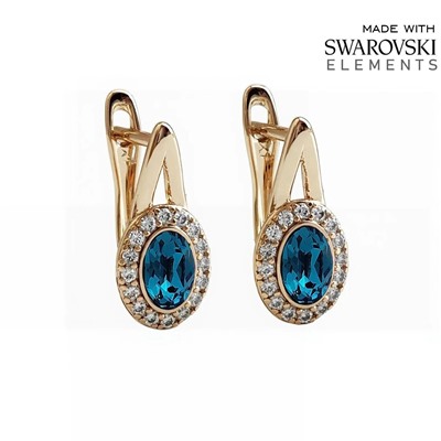 Серьги с кристаллами Swarovski