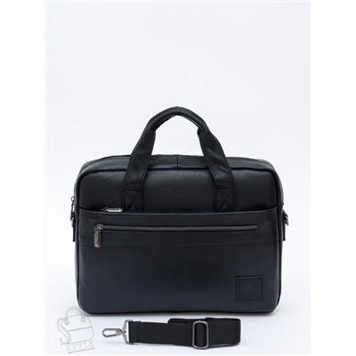 Портфель мужской кожаный 11011Z black Zinimsk в Новосибирске