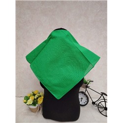 Платок косынка на голову и шею, хлопок, цвет зеленый