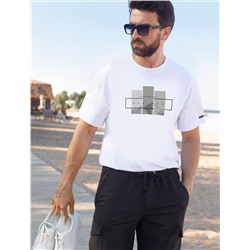 Свободная футболка  с авторским принтом