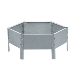 Клумба оцинкованная, d=60 см, высота бортика 15 см, Greengo