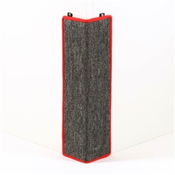 Когтеточка угловая средняя, ковролиновая с пропиткой, 57×13 см, микс цветов