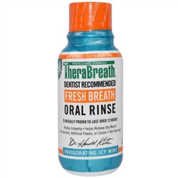TheraBreath, Ополаскиватель для рта Fresh Breath, бодрящий вкус ледяной мяты, 3 жидких унции (88,7 мл)