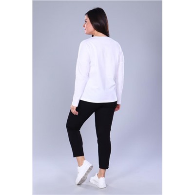 Футболка 55038 с дл.рукавом (Белый)