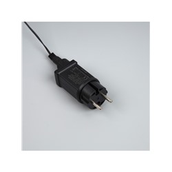 Гирлянда «Бахрома» 3×0.6 м, IP44, УМС, тёмная нить, 100 LED, свечение тёплое белое, мерцание, 24 В
