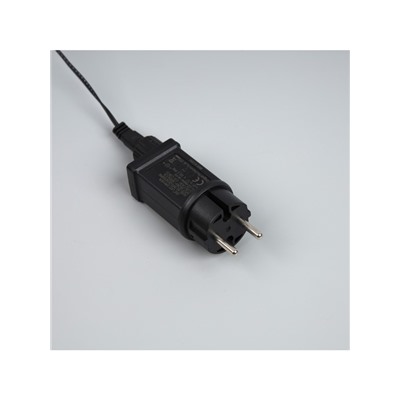 Гирлянда «Бахрома» 3×0.6 м, IP44, УМС, тёмная нить, 100 LED, свечение тёплое белое, мерцание, 24 В