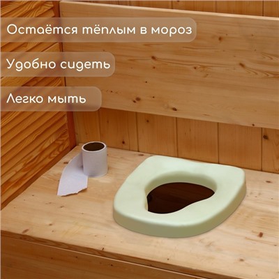 Сиденье анатомической формы для уличного туалета, 41×35 см, пенополиуретан, зелёное