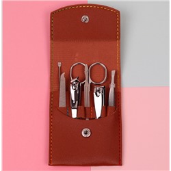 Маникюрный набор 7 предметов / YD-09 коричневый /уп 60/240/695662