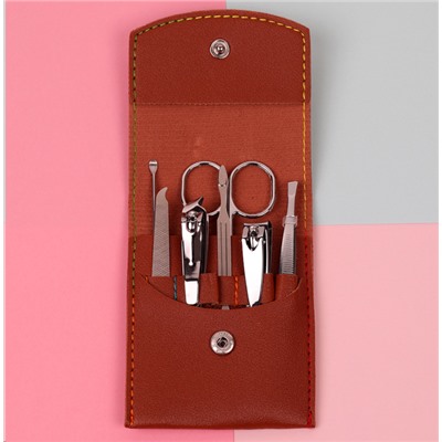 Маникюрный набор 7 предметов / YD-09 коричневый /уп 60/240/695662