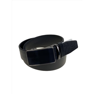 Ремень мужской из натуральной кожи, цвет черный
