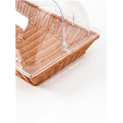 УЦЕНКА Хлебница «Крем» плетеное основание 53×32 см