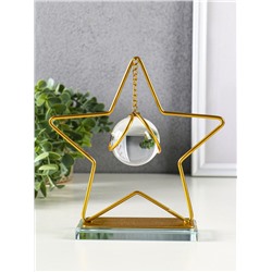 Фигура настольная «Капля в звезде», под золото, 19.5×18×5.2 см