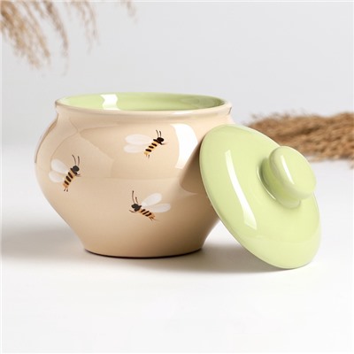 Горшок для запекания Псковский гончар «Аромат лета», 500 мл, керамика, бежевый