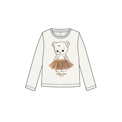 Фуфайка трикотажная для девочек (футболка с длинными рукавами)