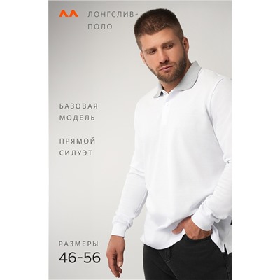 Мужской базовый лонгслив-поло Happyfox