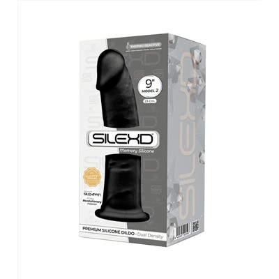 Черный фаллоимитатор SILEXD Model 2 - 23 см.