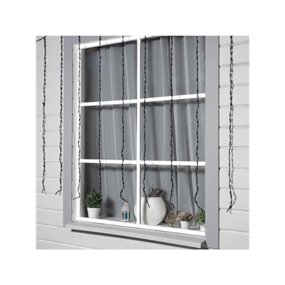 Гирлянда «Водопад» 2×1.5 м, IP44, тёмная нить, 400 LED, свечение белое, 8 режимов, 220 В