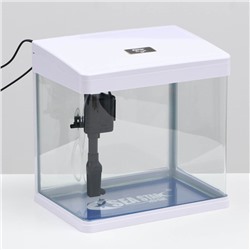 Аквариум SeaStar HX-318F, 18 л, в комплекте: LED-лампа 7 режимов, фильтр, белый