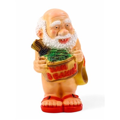 Садовая фигура из гипса «Банщик», 32×35×60 см