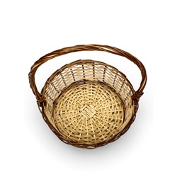 Корзина плетёная для хранения Avana, с ручкой, бежево-коричневая, набор 3 шт.