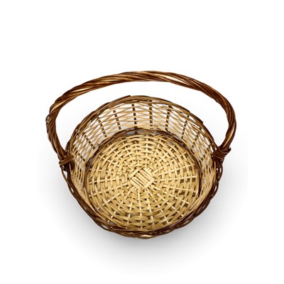 Корзина плетёная для хранения Avana, с ручкой, бежево-коричневая, набор 3 шт.