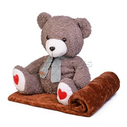 Мягкая игрушка "Медведь" с пледом (110х160)