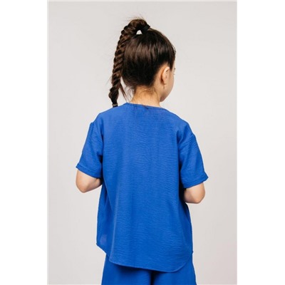 Рубашка для девочки 0610 (Синий)