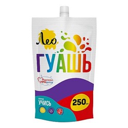 Гуашь 250 мл фиолетовая(violet) 409 "Учись" Группа 4 дой-пак с штуцером LGD-250 Лео