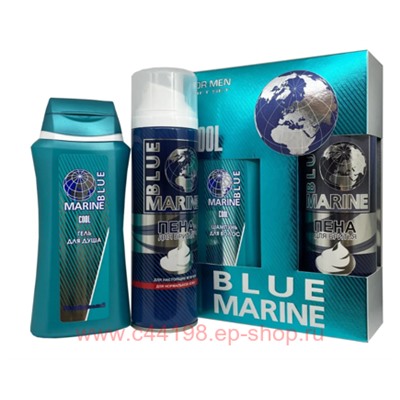 Festiva Подарочный набор Blue Marine Гель для душа 250 мл + Пена для бритья 200мл 073