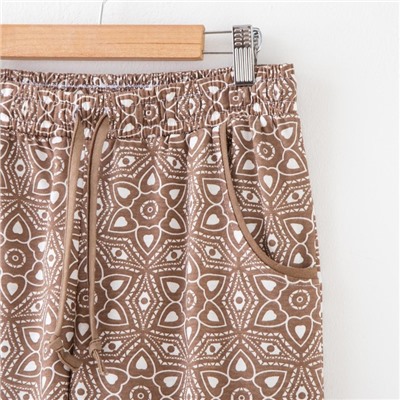 Брюки женские, цвет бежевый, размер 48