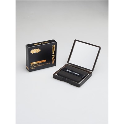 Матирующий салфетки против жирного блеска в футляре с зеркалом, Уголь, 100 шт.