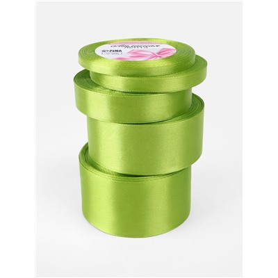Набор атласных лент, 5 шт., 6/10/20/40/50 мм, 23±1 м, светло-зелёный
