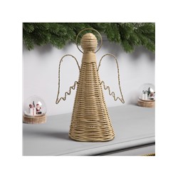 Фигура световая «Ангел плетёный», 32×16×9 см, 20 LED, батарейки ААх2 (не в комплекте), свечение теплое белое