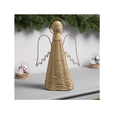 Фигура световая «Ангел плетёный», 32×16×9 см, 20 LED, батарейки ААх2 (не в комплекте), свечение теплое белое