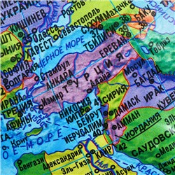 Интерактивный глобус Земли политический рельефный с подсветкой 210мм от батареек