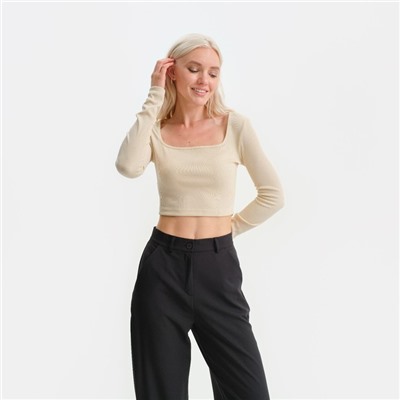 Брюки женские прямые MIST, размер 48, чёрные