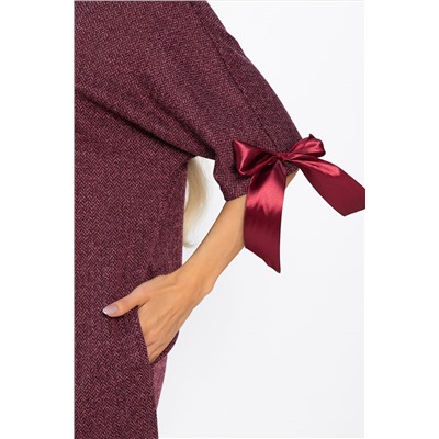 Платье трикотажное Кайла (бордовое) П14782-10М