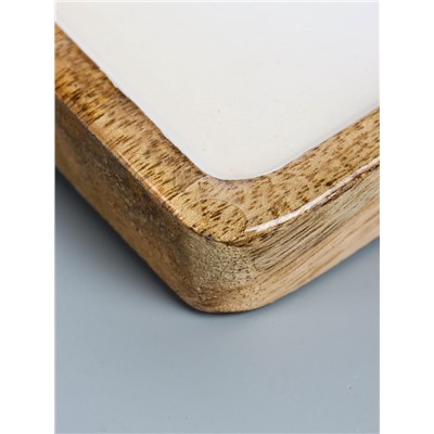 УЦЕНКА Блюдо прямоугольное «Лимоны» дерево манго 41×15 см