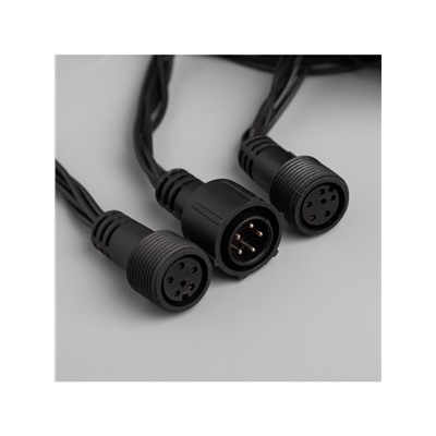 Гирлянда «Водопад» 2×3 м, IP44, УМС, тёмная нить, 800 LED, свечение белое, 8 режимов, 220 В