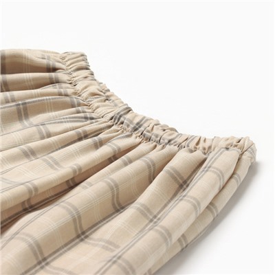 Брюки женские MINAKU: Casual Collection, бежевая клетка, размер 50