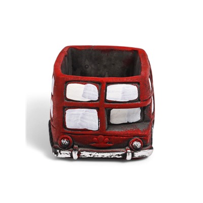 Горшок для цветов «Автобус Барт» керамический, 300 мл, 11.5×7×7 см, красный