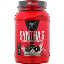 BSN, Syntha-6, белковая матрица ультрапремиального качества, печенье со сливками, 1,32 кг (2,91 фунта)