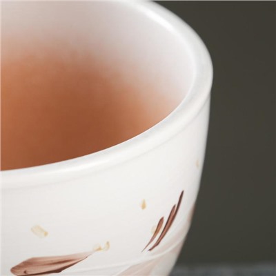 Горшок для цветов «Антик», 1.65 л, d=17 см, h=13 см, керамический, с поддоном, бежевый